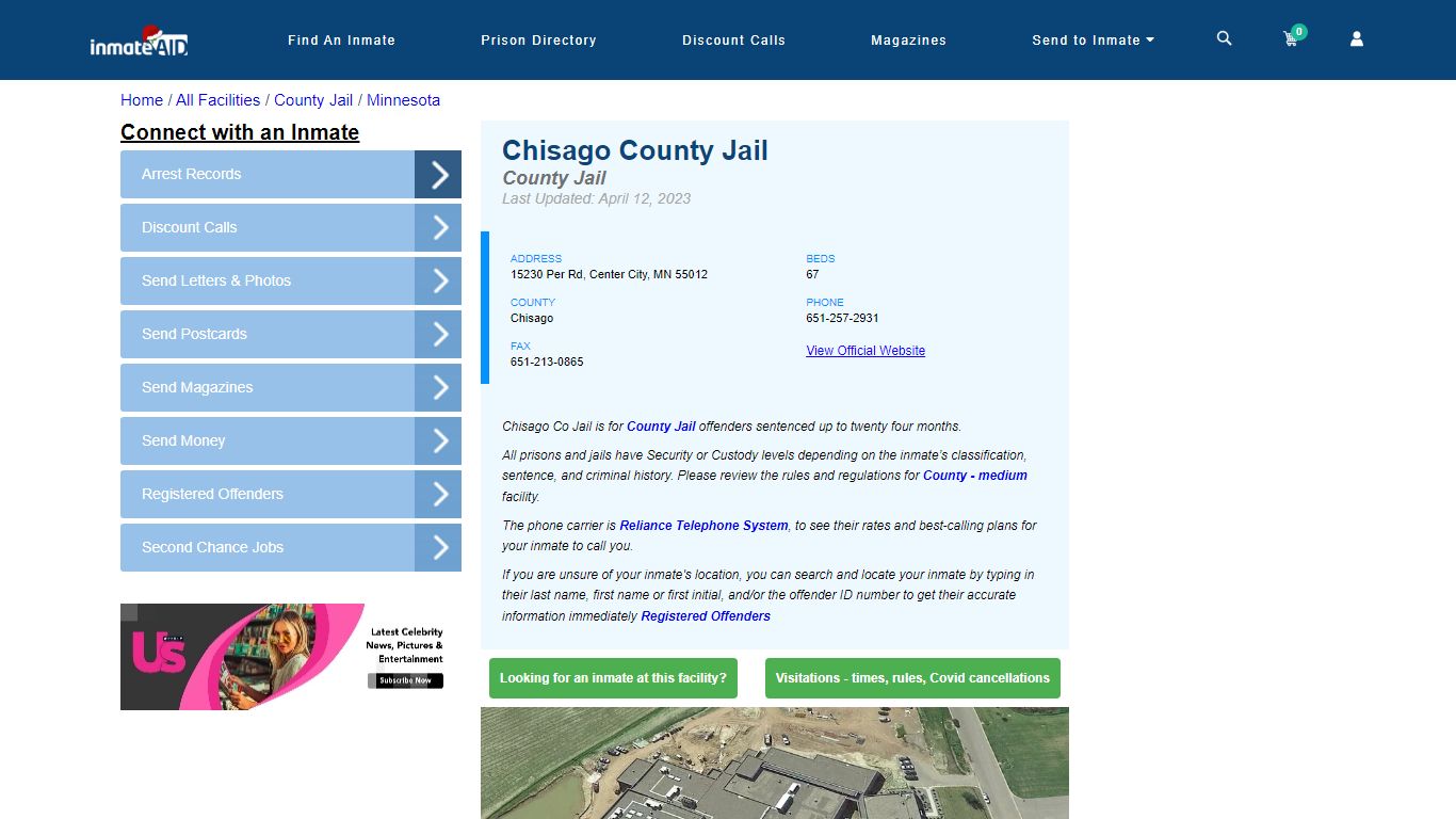 Chisago County Jail - Inmate Locator - Center City, MN